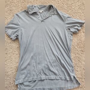 Grayish light blue james perse polo Large